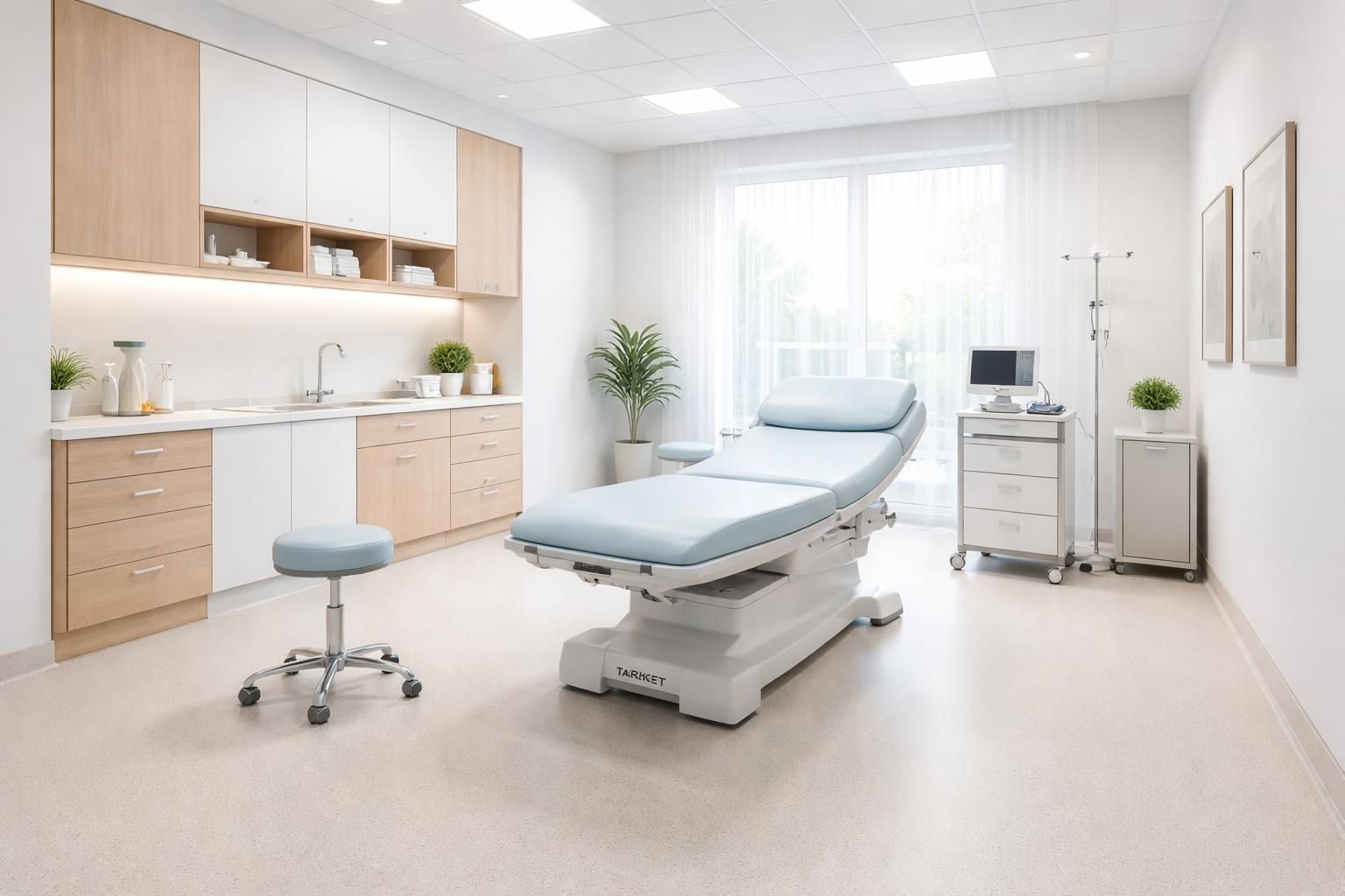 découvrez comment construire une salle de soins équipée d'un revêtement antibactérien tarkett et de mobilier médical adapté pour un environnement sain et sécurisé.